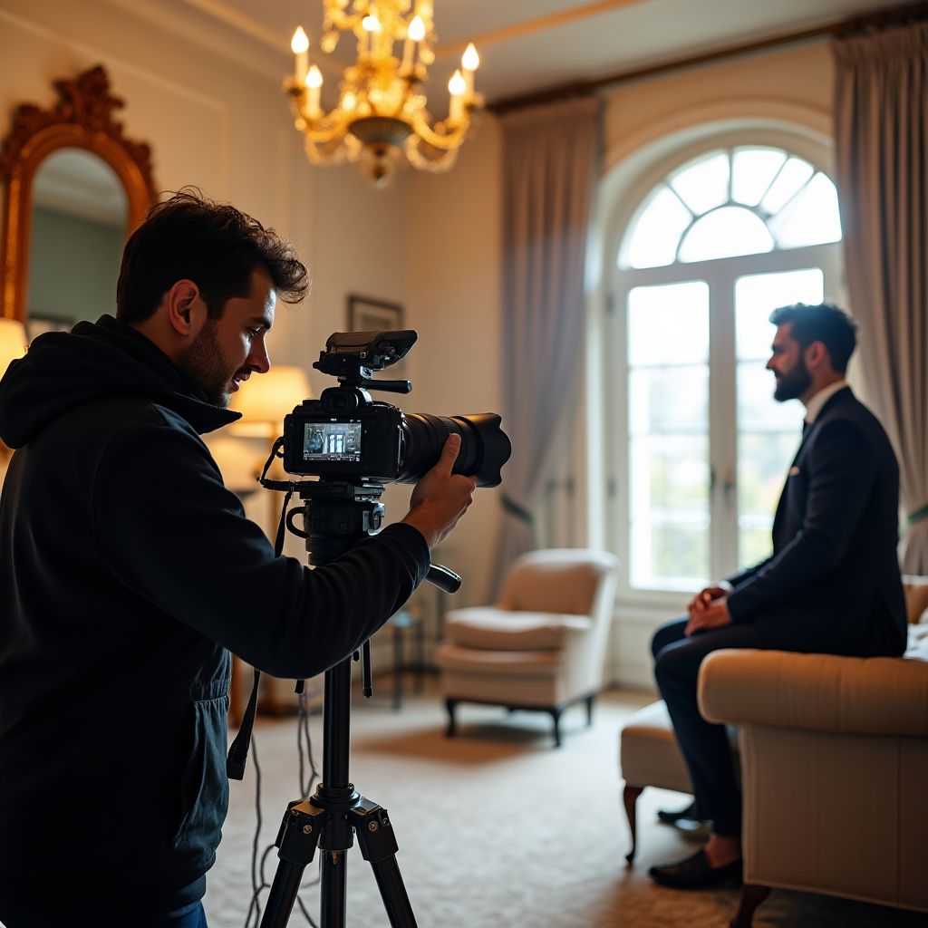 Fotoshooting einer Luxusimmobilie